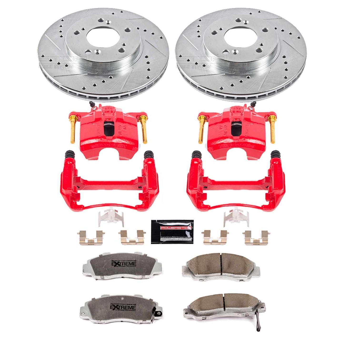 PowerStop Power Stop 97-01 Acura Integra Front Z26 Street Warrior Brake Kit w/Calipers KC704-26