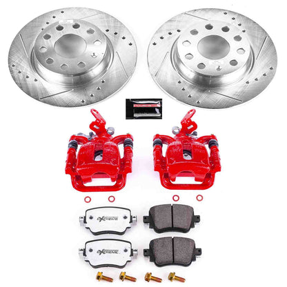 PowerStop Power Stop 15-18 Volkswagen Golf Rear Z26 Street Warrior Brake Kit w/Calipers KC7053-26