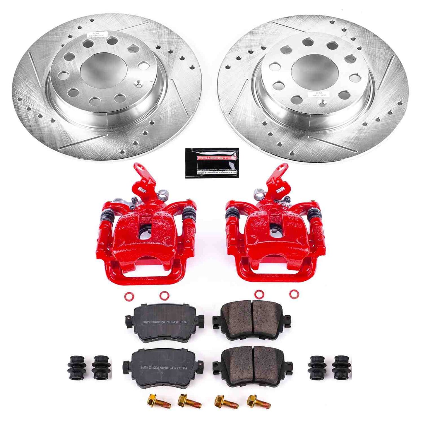 PowerStop Power Stop 15-18 Volkswagen Golf Z23 Evolution Kit w/ Calipers - Rear KC7053