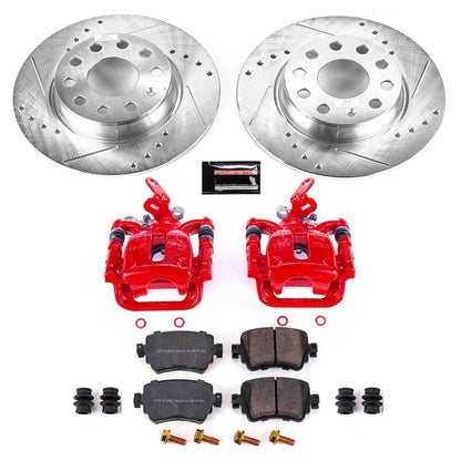 PowerStop Power Stop 15-18 Volkswagen Golf Z23 Evolution Kit w/ Calipers - Rear KC7053
