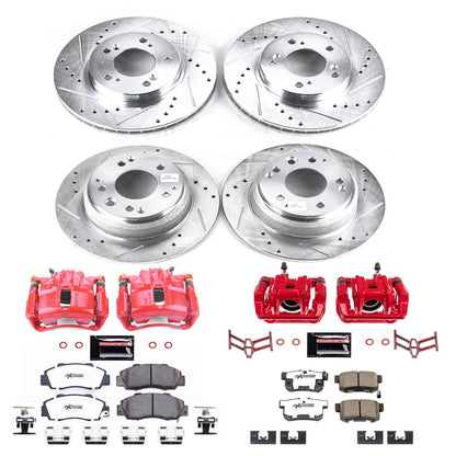 Power Stop 96-98 Acura RL Front & Rear Z26 Street Warrior Brake Kit w/Calipers KC705A-26