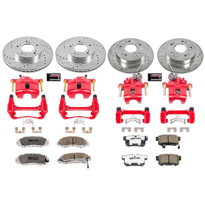 PowerStop Power Stop 97-01 Honda Prelude Z26 Street Kit w/ Calipers - Front and Rear KC706-26