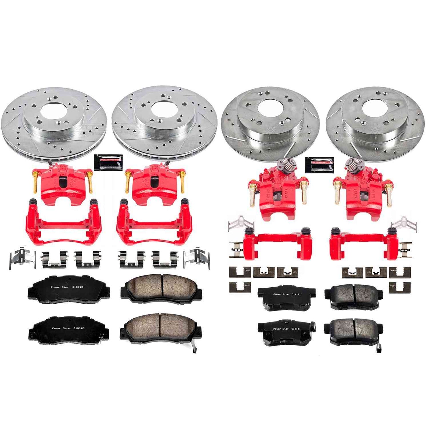 PowerStop Power Stop 97-01 Honda Prelude Z23 Evolution Kit w/ Calipers - Front and Rear KC706