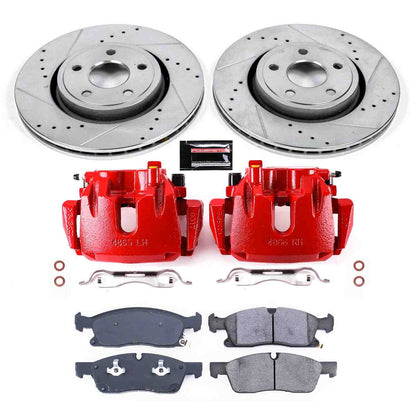 PowerStop Power Stop 16-19 Jeep Grand Cherokee Z23 Evolution Kit w/ Calipers - Front KC7133
