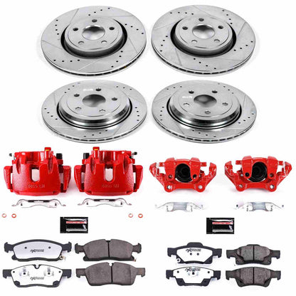 PowerStop Power Stop 16-19 Jeep Grand Cherokee Z36 Truck and Tow Kit w/ Calipers - Front and Rear KC7136-36