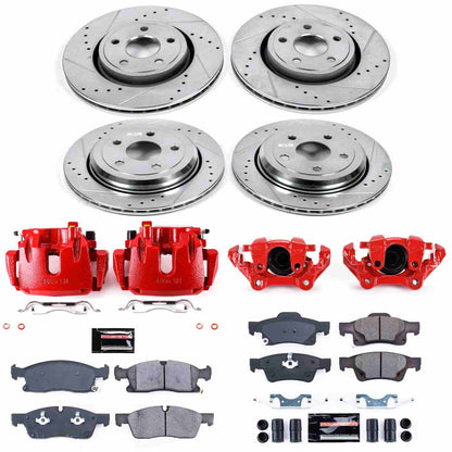 PowerStop Power Stop 16-19 Jeep Grand Cherokee Z23 Evolution Kit w/ Calipers - Front and Rear KC7136