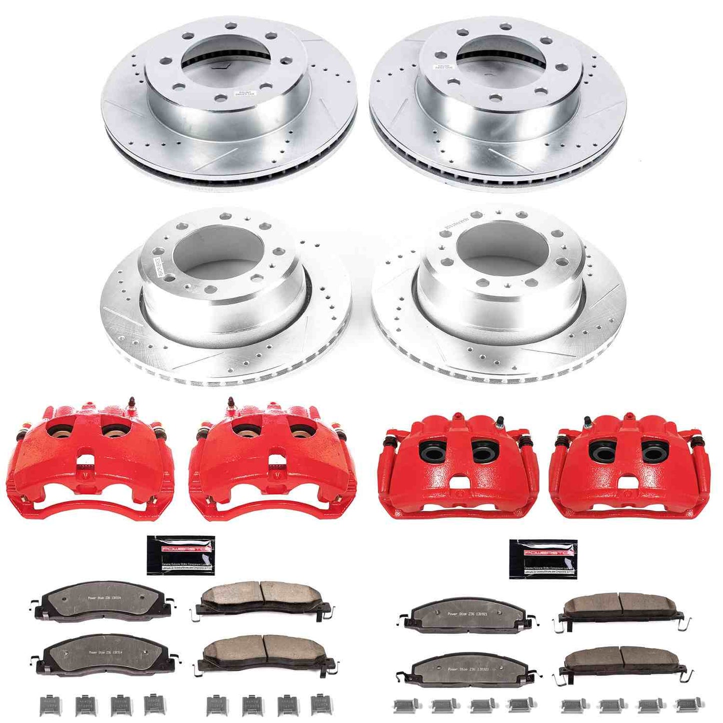 PowerStop Power Stop 13-18 Ram 3500 Z36 Truck and Tow Kit w/ Calipers - Front and Rear KC7141-36