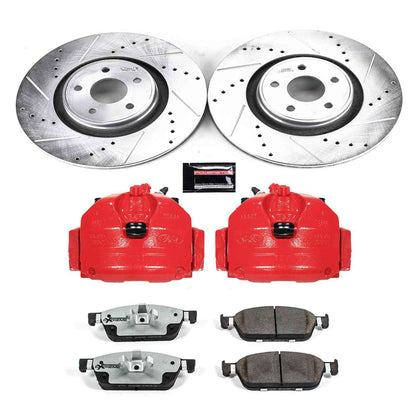 PowerStop Power Stop 15-18 Ford Focus Front Z26 Street Warrior Brake Kit w/Calipers KC7147-26