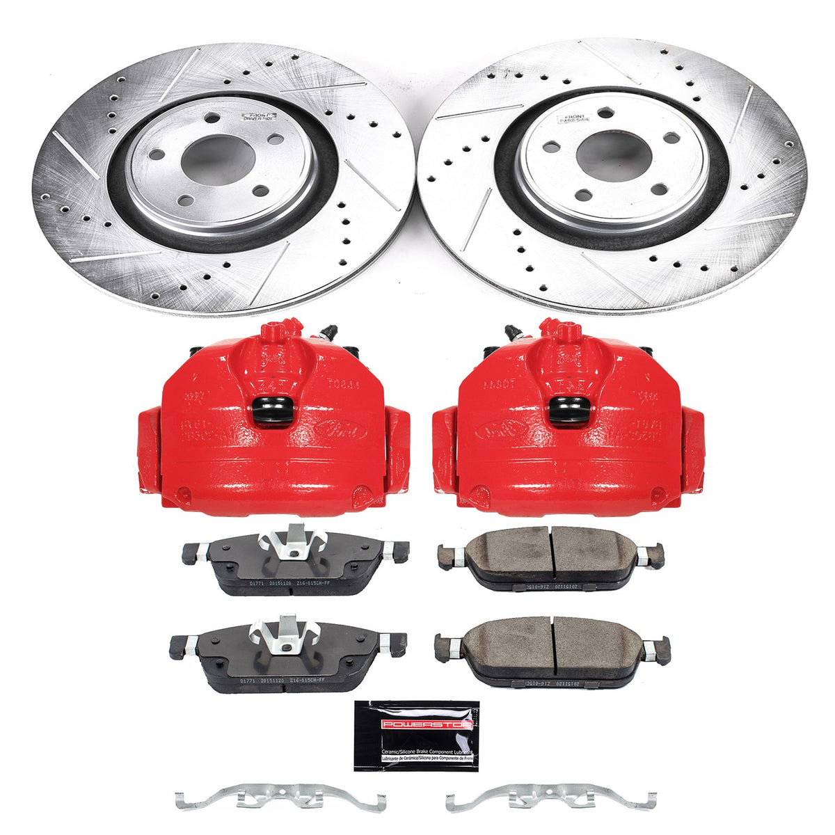 PowerStop Power Stop 15-18 Ford Focus Z23 Evolution Kit w/ Calipers - Front KC7147
