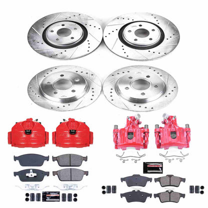 PowerStop Power Stop 13-14 Ford Focus Z23 Evolution Kit w/ Calipers - Front and Rear KC7232
