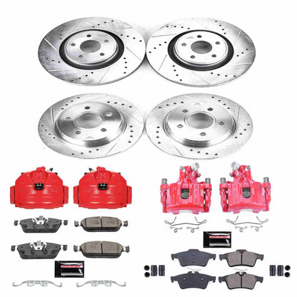 PowerStop Power Stop 15-18 Ford Focus Z23 Evolution Kit w/ Calipers - Front and Rear KC7233