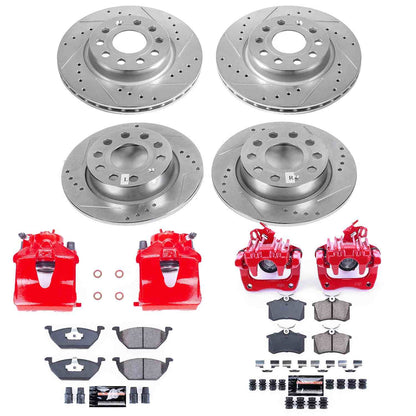 PowerStop Power Stop 13-15 Volkswagen Jetta Z23 Evolution Kit w/ Calipers - Front and Rear KC7242
