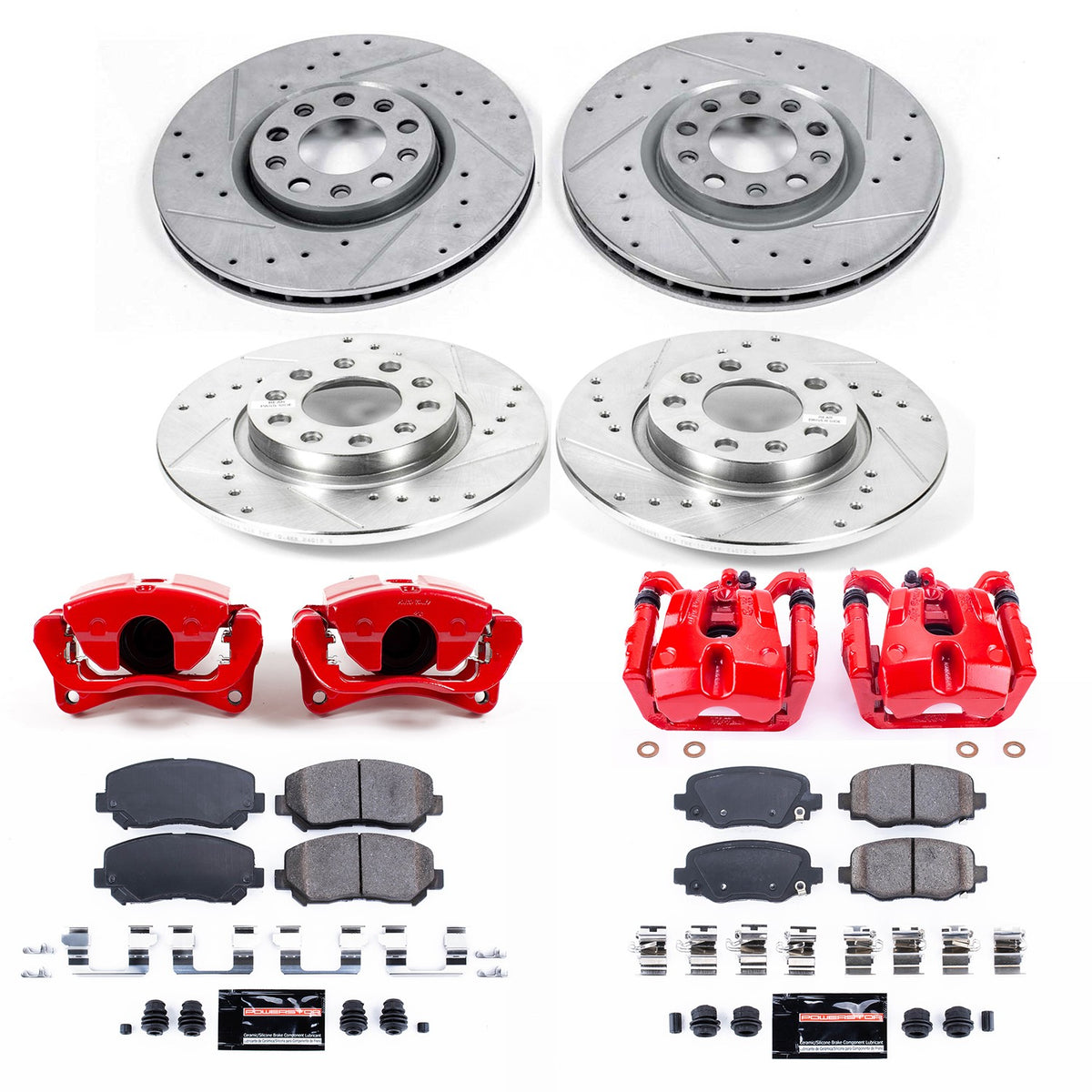 PowerStop Power Stop 15-17 Chrysler 200 Z23 Evolution Kit w/ Calipers - Front and Rear KC7288