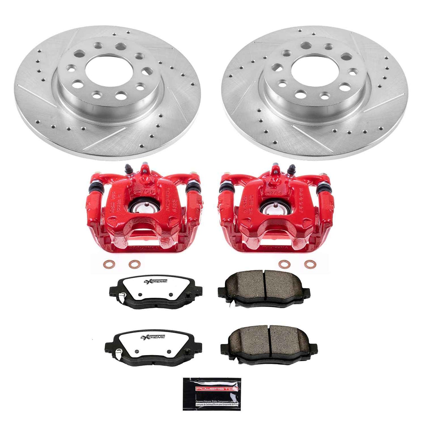 PowerStop Power Stop 16-18 Fiat 500X Rear Z36 Truck & Tow Brake Kit w/Calipers KC7301-36