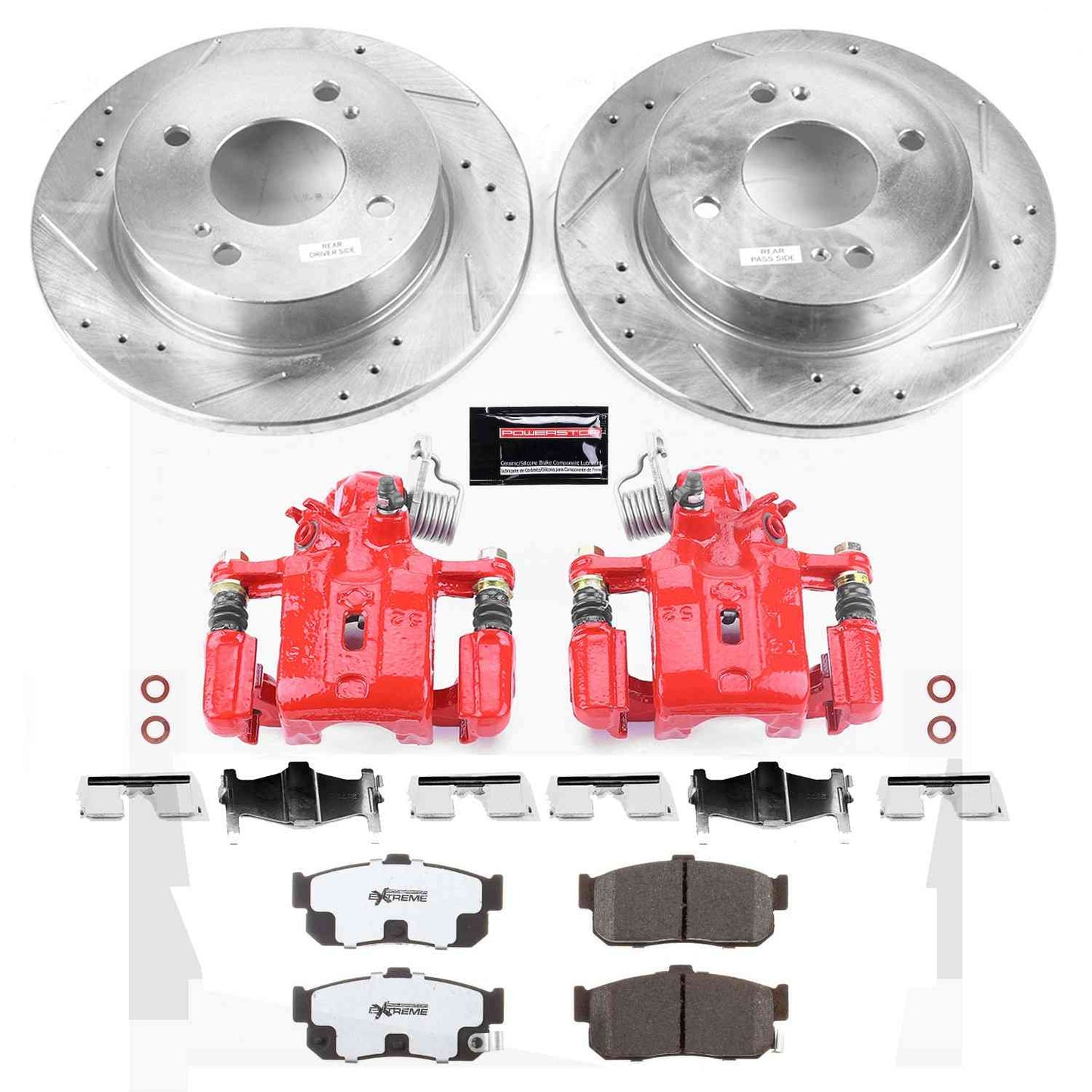 PowerStop Power Stop 99-01 Infiniti G20 Rear Z26 Street Warrior Brake Kit w/Calipers KC740-26