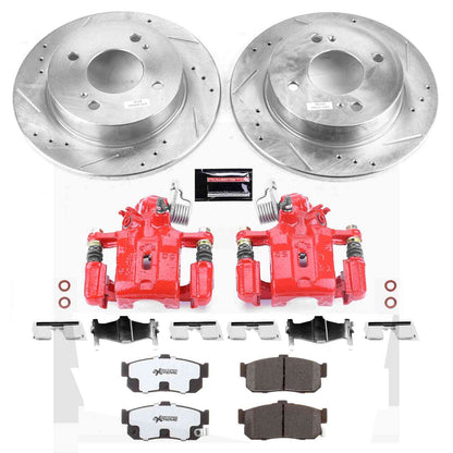 PowerStop Power Stop 99-01 Infiniti G20 Rear Z26 Street Warrior Brake Kit w/Calipers KC740-26