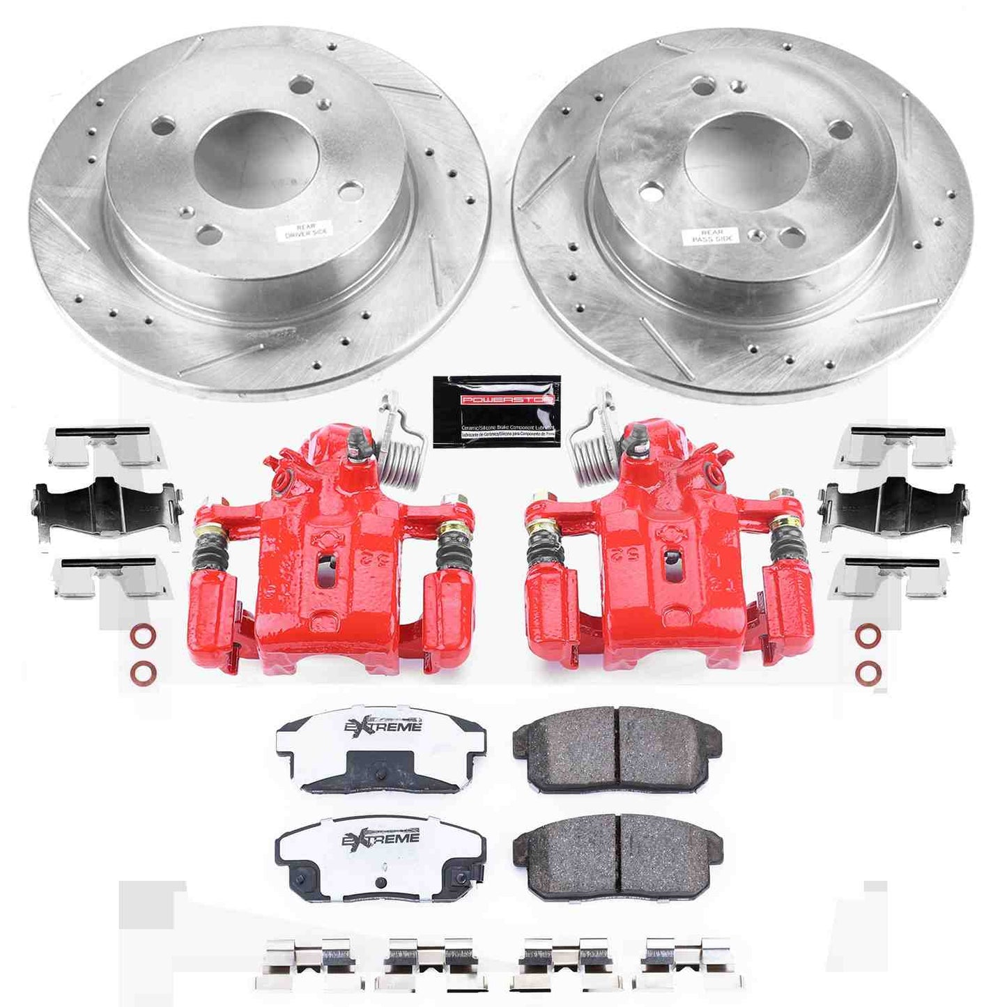 PowerStop Power Stop 01-02 Infiniti G20 Rear Z26 Street Warrior Brake Kit w/Calipers KC741-26