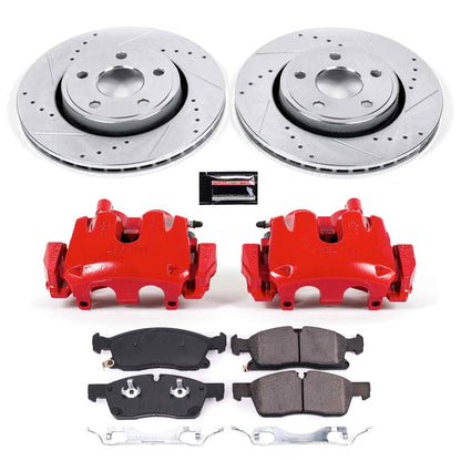 PowerStop Power Stop 17-19 Jeep Grand Cherokee Z23 Evolution Kit w/ Calipers - Front KC7412