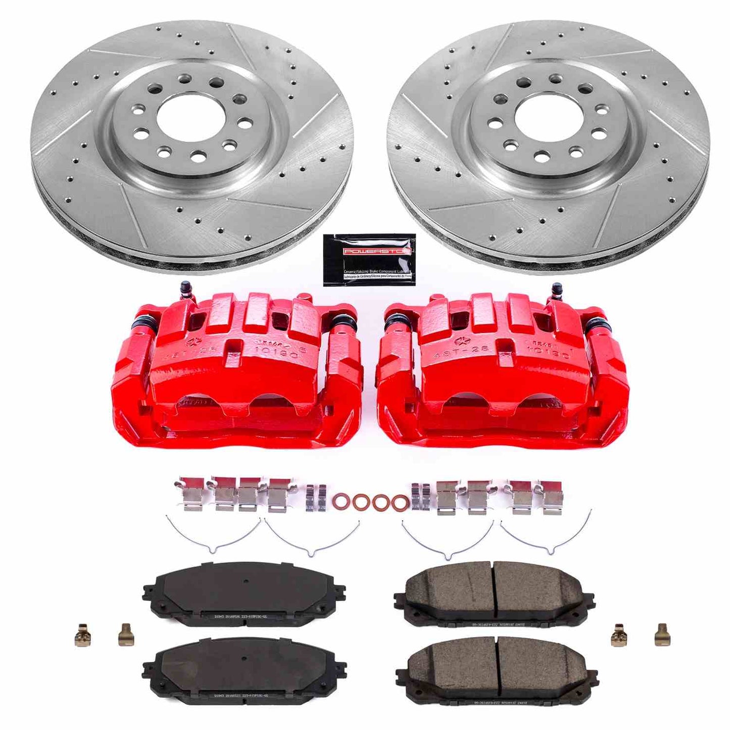 PowerStop Power Stop 17-19 Jeep Cherokee Z23 Evolution Kit w/ Calipers - Front KC7414