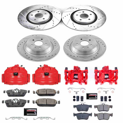 PowerStop Power Stop 15-17 Lincoln MKC Z23 Evolution Kit w/ Calipers - Front and Rear KC7418