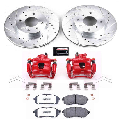 PowerStop Power Stop 93-01 Nissan Altima Front Z26 Street Warrior Brake Kit w/Calipers KC749-26