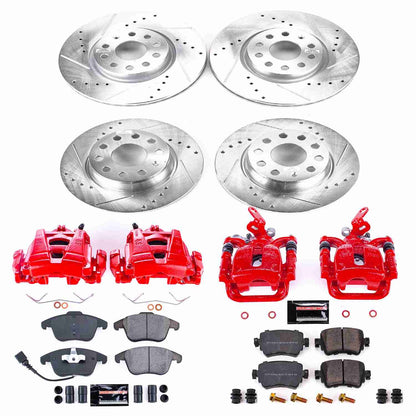 PowerStop Power Stop 15-18 Volkswagen Passat Z23 Evolution Kit w/ Calipers - Front and Rear KC7501