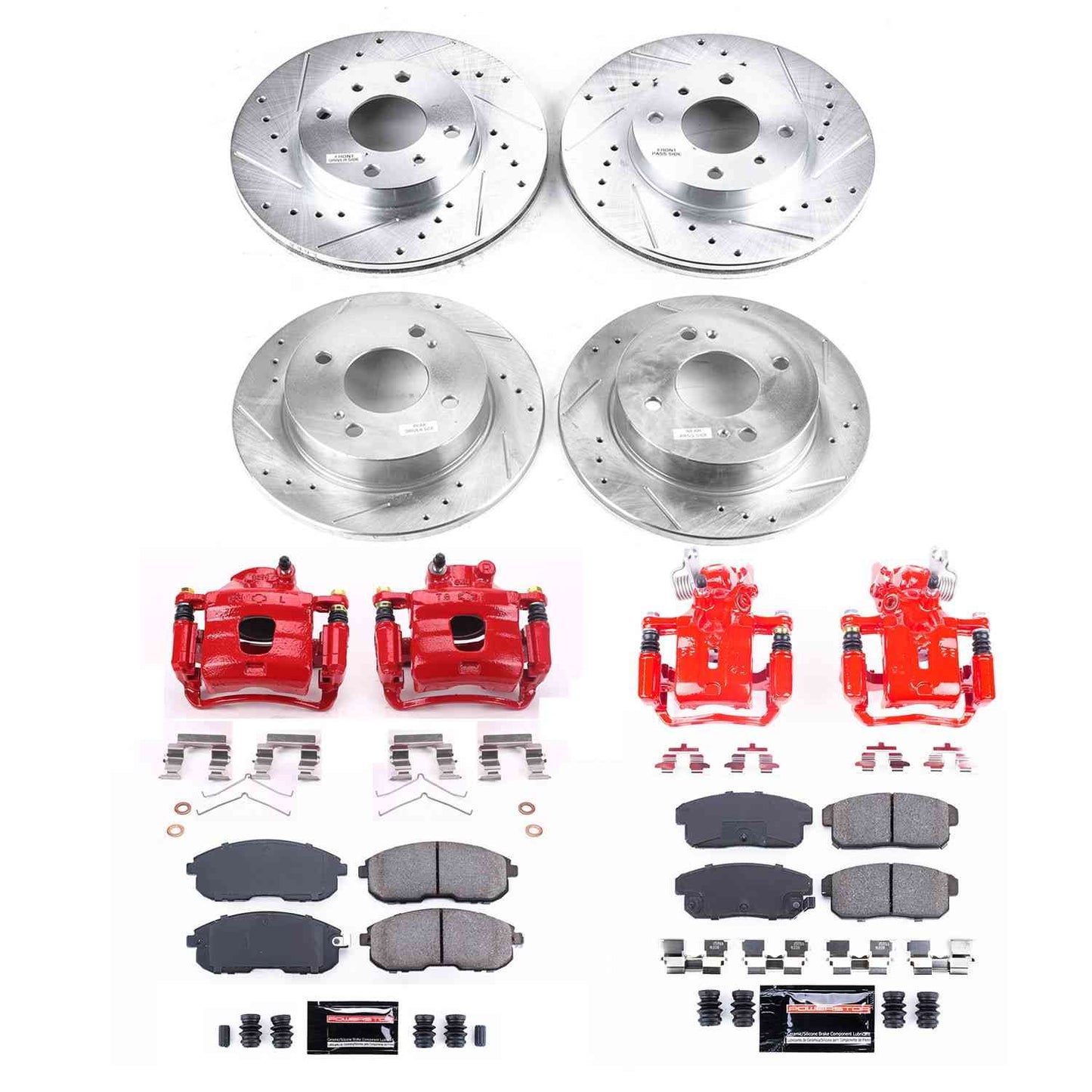 PowerStop Power Stop 02-06 Nissan Sentra Z23 Evolution Kit w/ Calipers - Front and Rear KC751A