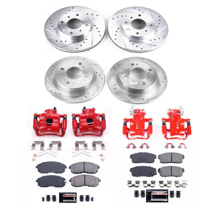 PowerStop Power Stop 02-06 Nissan Sentra Z23 Evolution Kit w/ Calipers - Front and Rear KC751A