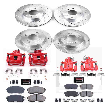 PowerStop Power Stop 2001 Nissan Sentra Z23 Evolution Kit w/ Calipers - Front and Rear KC751