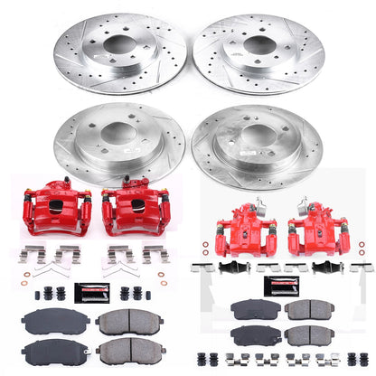 PowerStop Power Stop 2001 Nissan Sentra Z23 Evolution Kit w/ Calipers - Front and Rear KC751