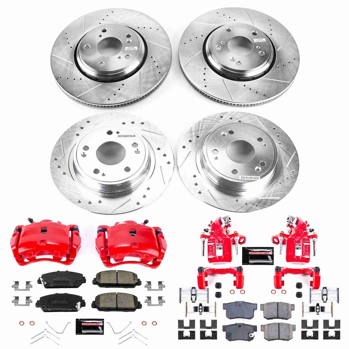 PowerStop Power Stop 17-18 Acura ILX Front and Rear Z23 Evolution Kit w/Calipers KC7529