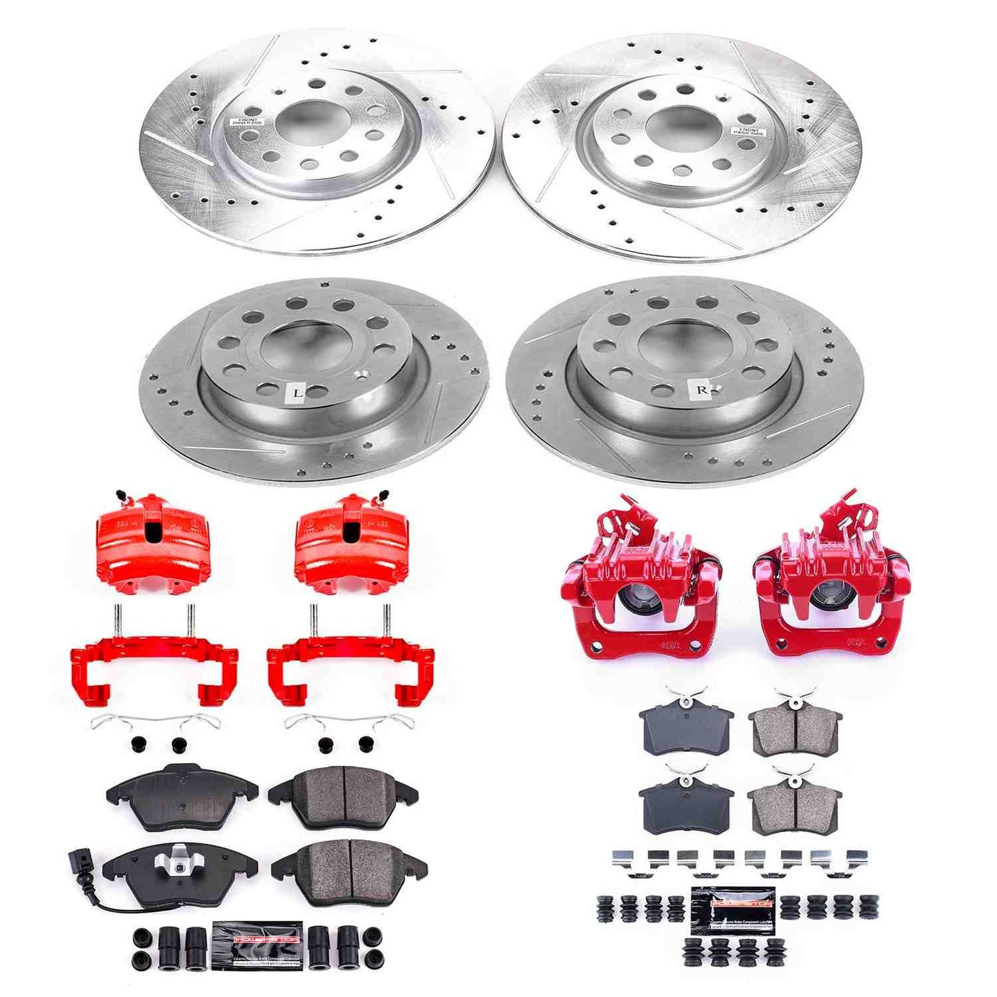PowerStop Power Stop 2013 Volkswagen Jetta Z23 Evolution Kit w/ Calipers - Front and Rear KC7530