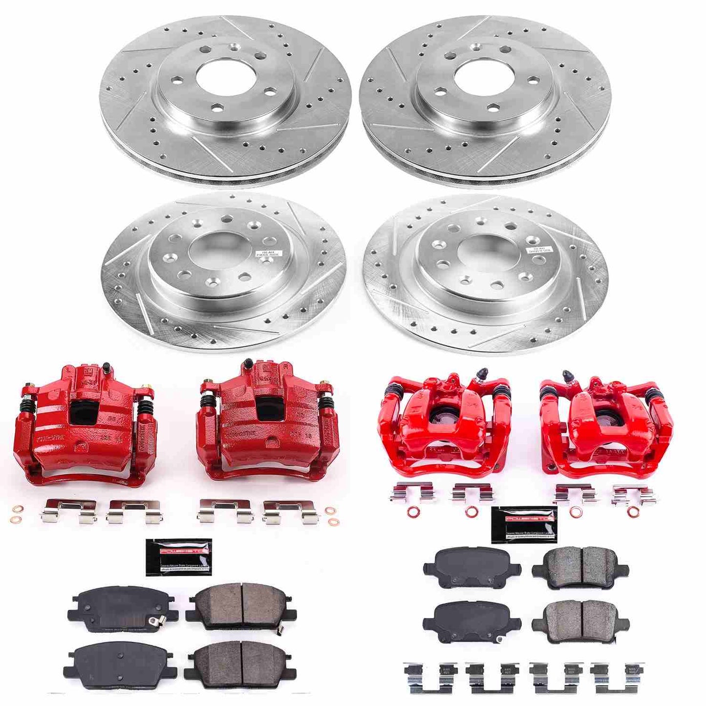 PowerStop Power Stop 18-19 Buick LaCrosse Z23 Evolution Kit w/ Calipers - Front and Rear KC7566