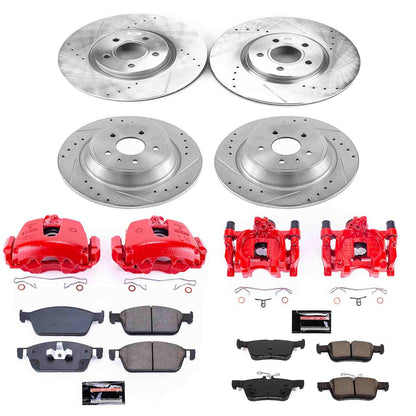 PowerStop Power Stop 2017 Ford Escape Z23 Evolution Kit w/ Calipers - Front and Rear KC7569