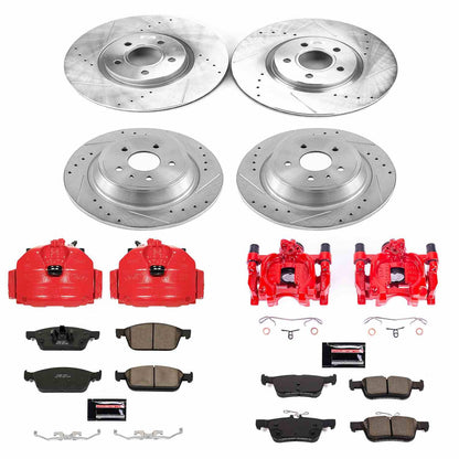 PowerStop Power Stop 17-19 Ford Escape Z23 Evolution Kit w/ Calipers - Front and Rear KC7570
