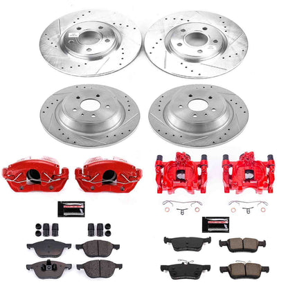 PowerStop Power Stop 17-19 Ford Escape Z23 Evolution Kit w/ Calipers - Front and Rear KC7571