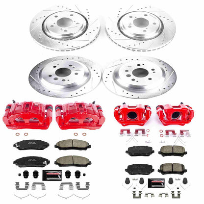 PowerStop Power Stop 16-17 Honda Pilot Z23 Evolution Kit w/ Calipers - Front and Rear KC7576