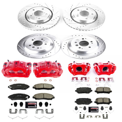 PowerStop Power Stop 16-17 Honda Pilot Z23 Evolution Kit w/ Calipers - Front and Rear KC7576