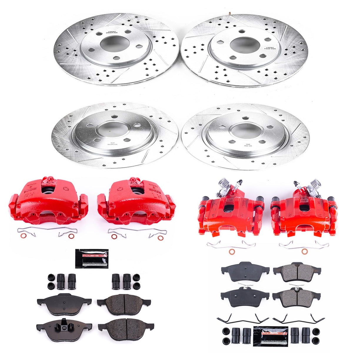 PowerStop Power Stop 12-13 Volvo C30 Z23 Evolution Kit w/ Calipers - Front and Rear KC7635