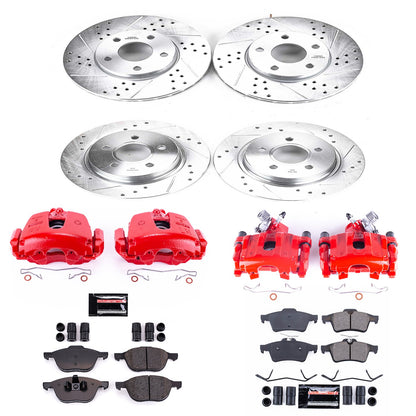 PowerStop Power Stop 12-13 Volvo C30 Z23 Evolution Kit w/ Calipers - Front and Rear KC7635