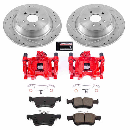PowerStop Power Stop 17-19 Ford Escape Z23 Evolution Kit w/ Calipers - Rear KC7723