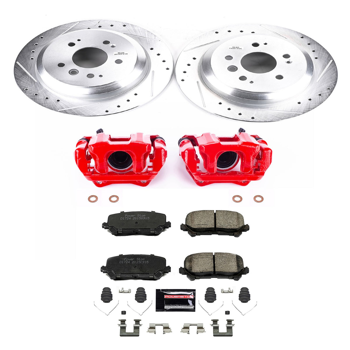 PowerStop Power Stop 16-17 Honda Pilot Z23 Evolution Kit w/ Calipers - Rear KC7727