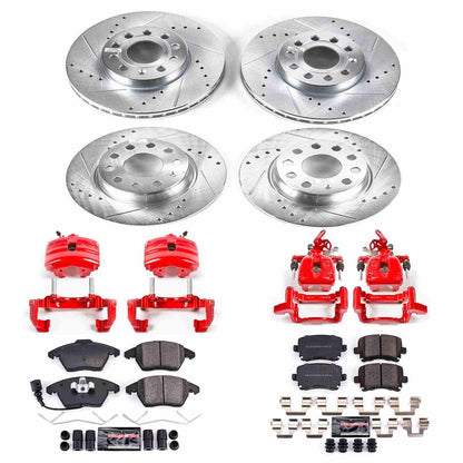 PowerStop Power Stop 2010 Volkswagen Golf Z23 Evolution Kit w/ Calipers - Front and Rear KC7837