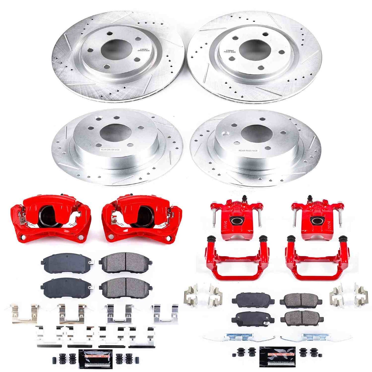 PowerStop Power Stop 07-10 Nissan Altima Z23 Evolution Kit w/ Calipers - Front and Rear KC7865