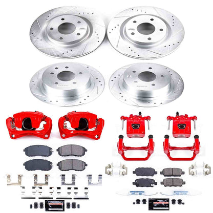 PowerStop Power Stop 07-10 Nissan Altima Z23 Evolution Kit w/ Calipers - Front and Rear KC7865