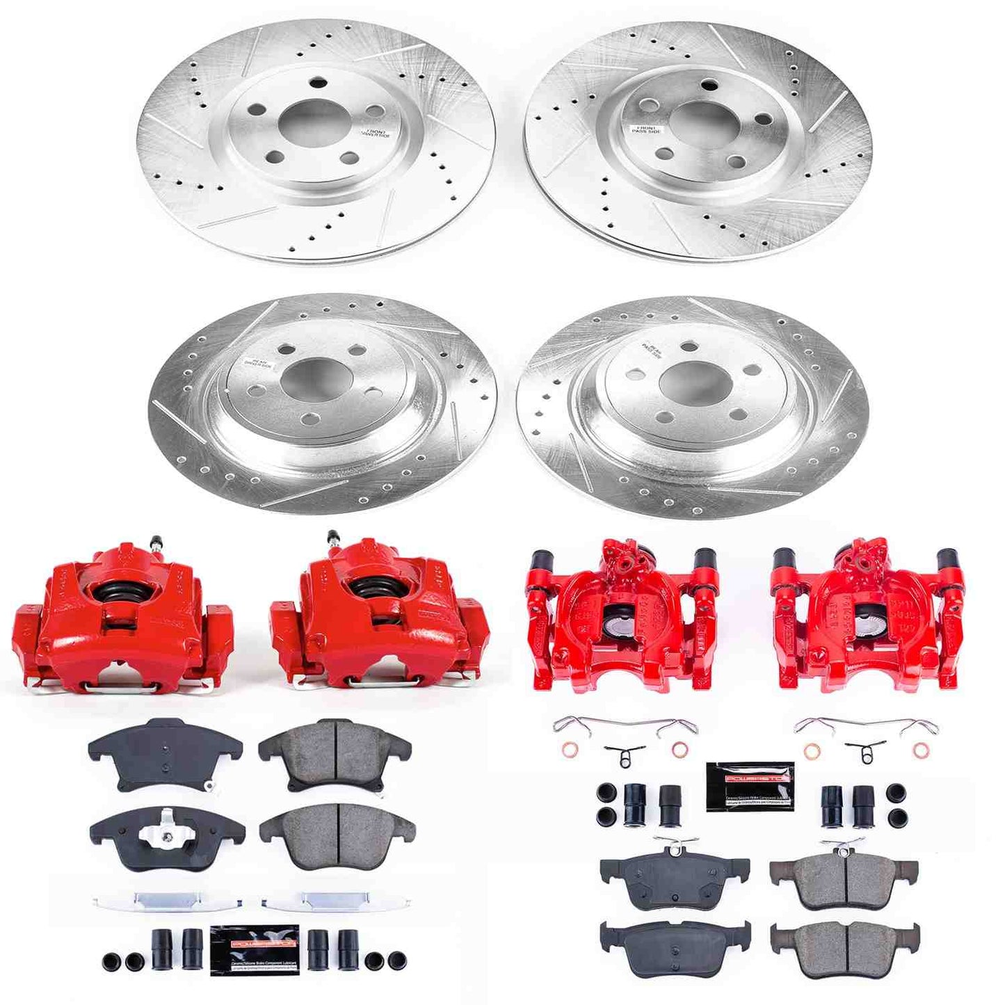 PowerStop Power Stop 17-19 Lincoln MKZ Z23 Evolution Kit w/ Calipers - Front and Rear KC7912