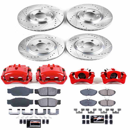PowerStop Power Stop 00-02 Lincoln LS Z23 Evolution Kit w/ Calipers - Front and Rear KC7937