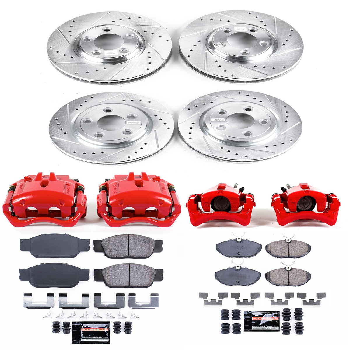 PowerStop Power Stop 00-02 Lincoln LS Z23 Evolution Kit w/ Calipers - Front and Rear KC7937