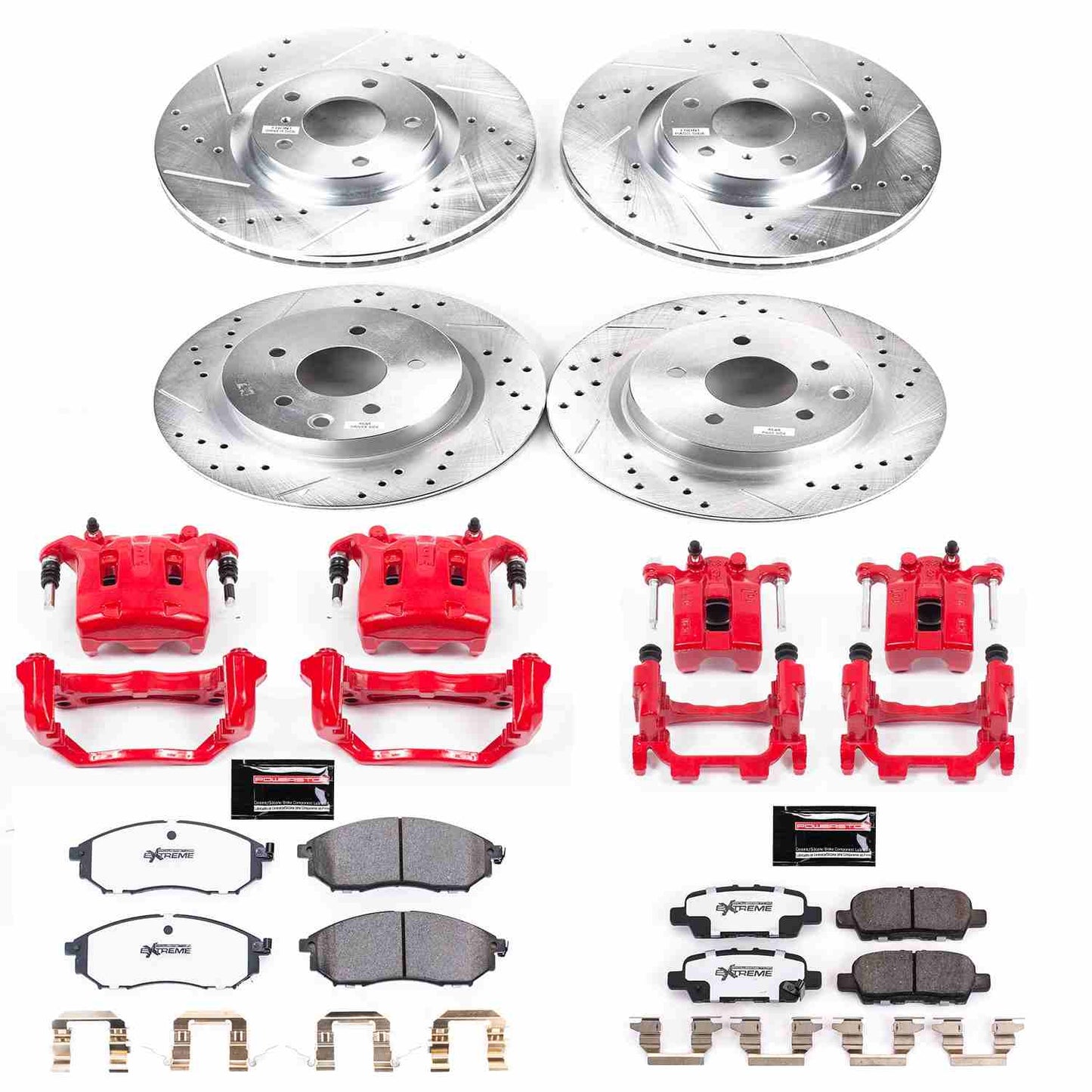 PowerStop Power Stop 18-19 Nissan 370Z Z26 Street Kit w/ Calipers - Front and Rear KC8060-26