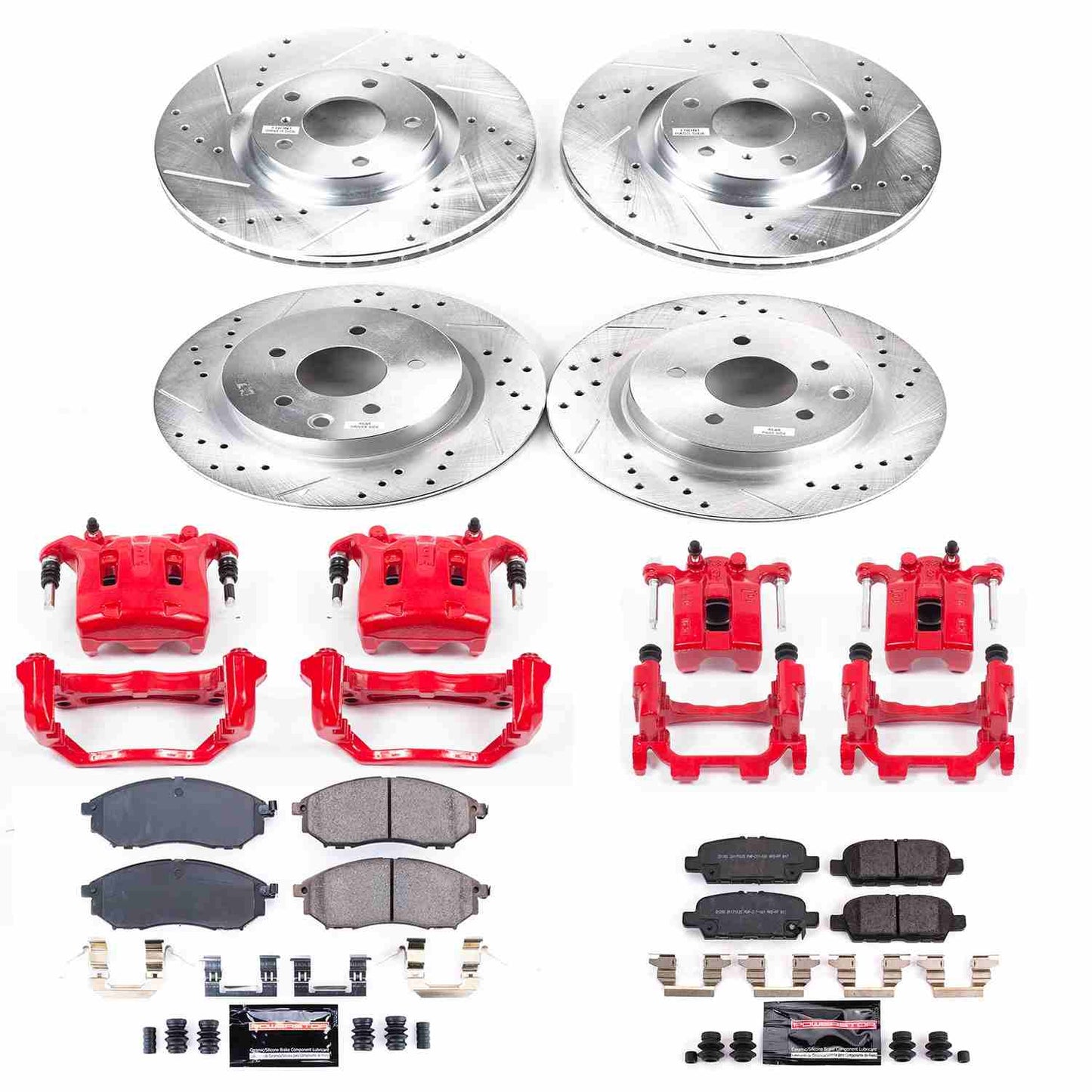 PowerStop Power Stop 18-19 Nissan 370Z Z23 Evolution Kit w/ Calipers - Front and Rear KC8060